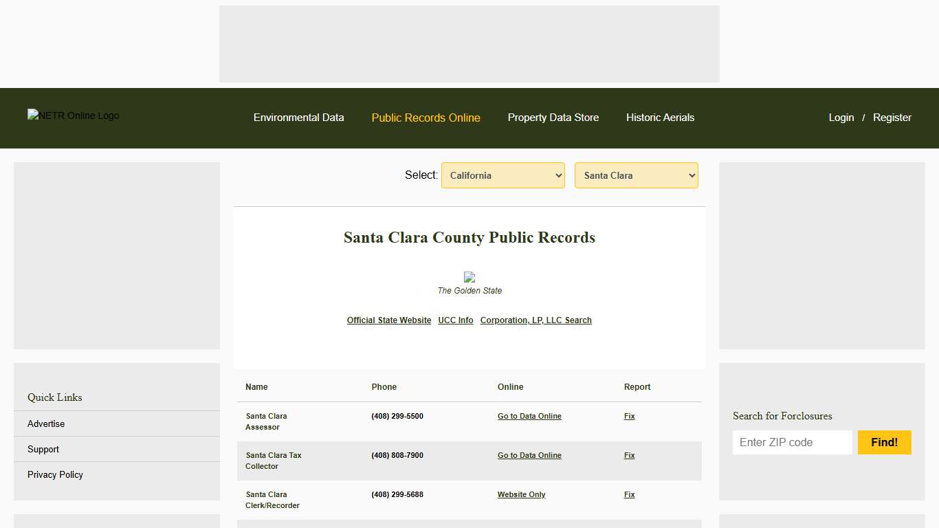 NETR Online • Santa Clara • Santa Clara Public Records, Search Santa Clara Records, Santa Clara Property Tax, California Property Search, California Assessor
