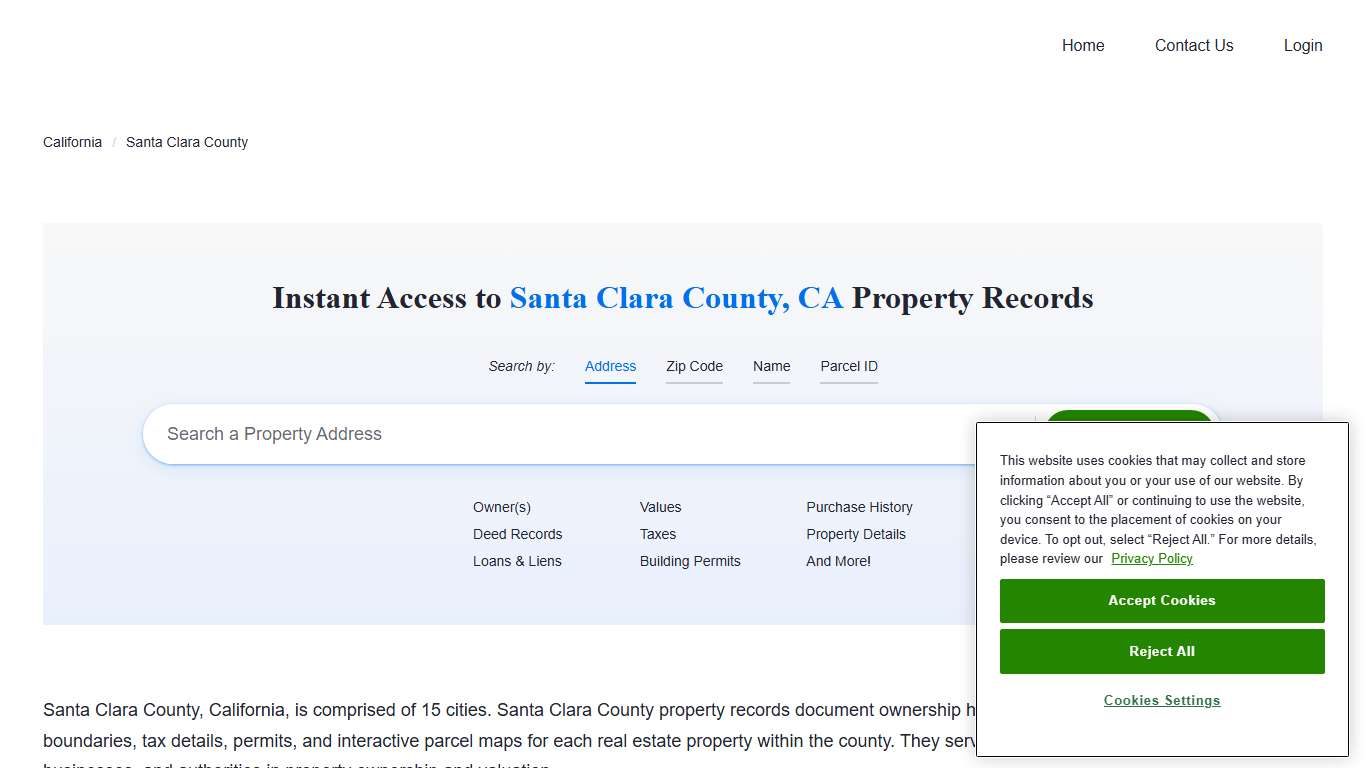 Santa Clara County Property Records | Owners, Deeds, Permits