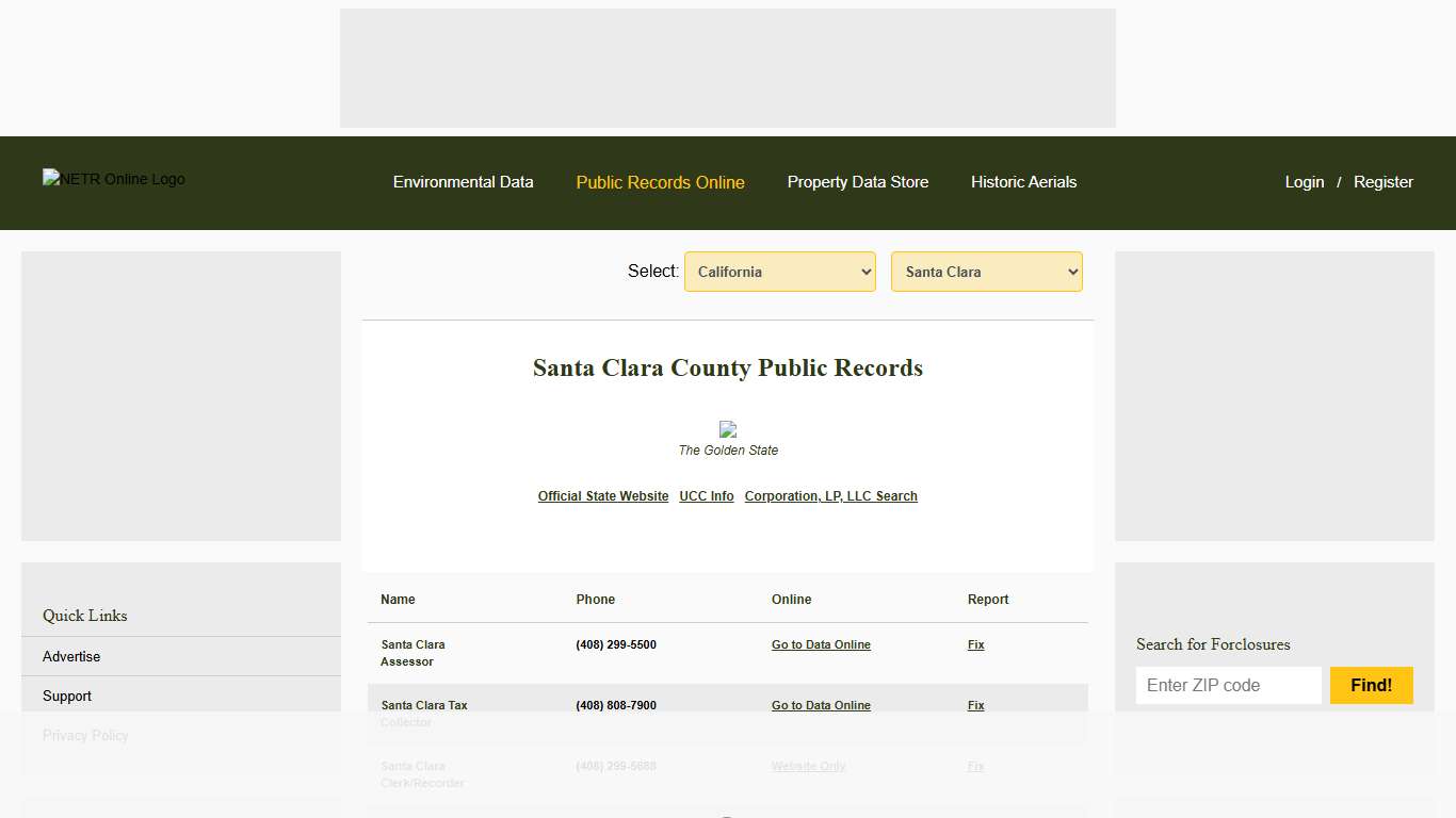 NETR Online • Santa Clara • Santa Clara Public Records, Search Santa Clara Records, Santa Clara Property Tax, California Property Search, California Assessor